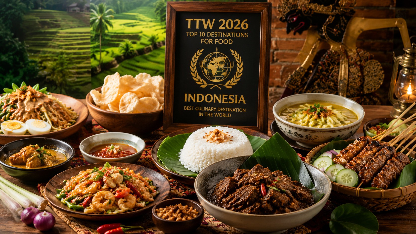 Indonesia Masuk 10 Besar Destinasi Kuliner Dunia Versi TTW 2026, Ini Daftar Hidangannya
