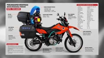 100 Yamaha WR155 Modifikasi Pemadam Karhutla Kiriman Prabowo Tiba di Sumsel