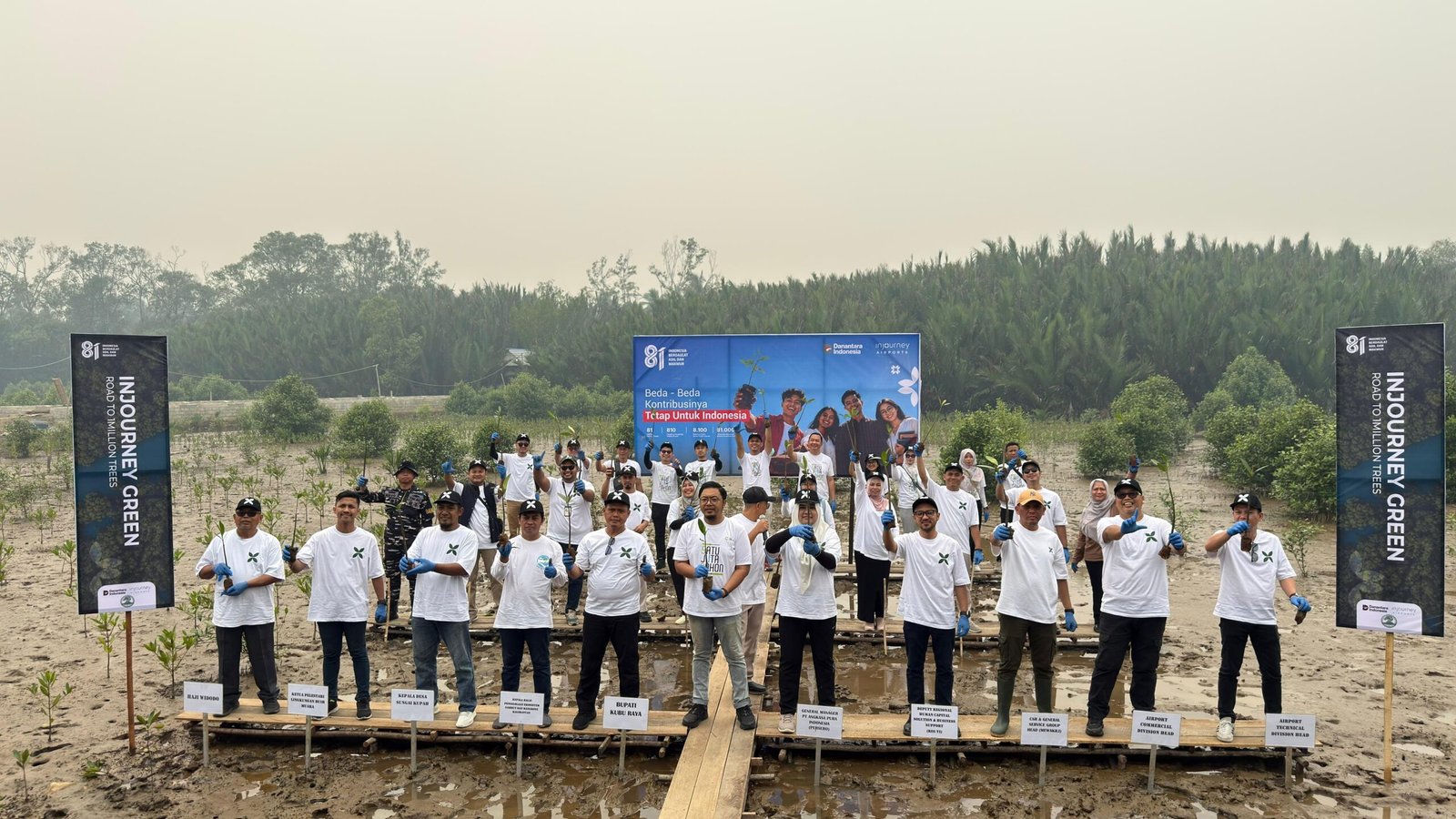 14.000 Bibit Mangrove Ditanam di Pesisir Desa Sungai Kupah Kubu Raya, Angkasa Pura Indonesia Klaim Investasi Ekosistem Jangka Panjang