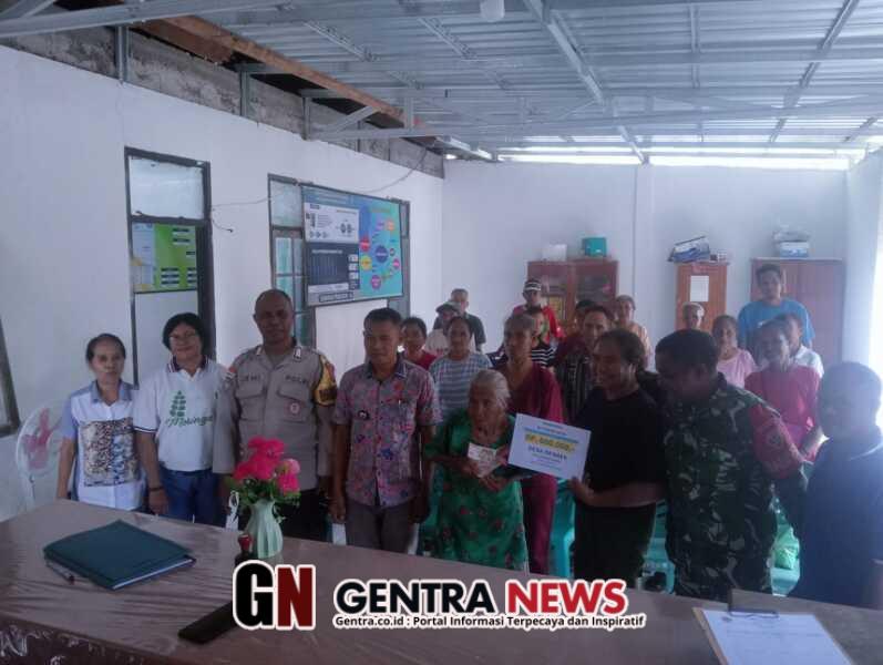 BLT Dana Desa Oenaek Cair Rp600.000 per KK untuk 24 Penerima, Babinsa Awasi Penyaluran