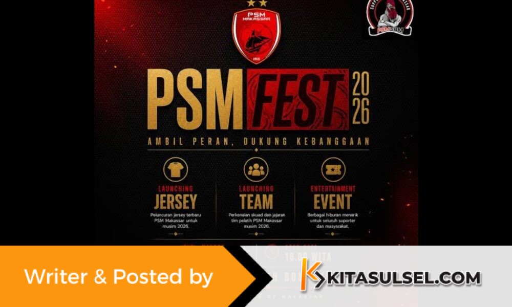 PSM Makassar Gelar Open House di Pantai Indah Bosowa, Perkenalkan Skuad dan Jersey Baru ke Suporter