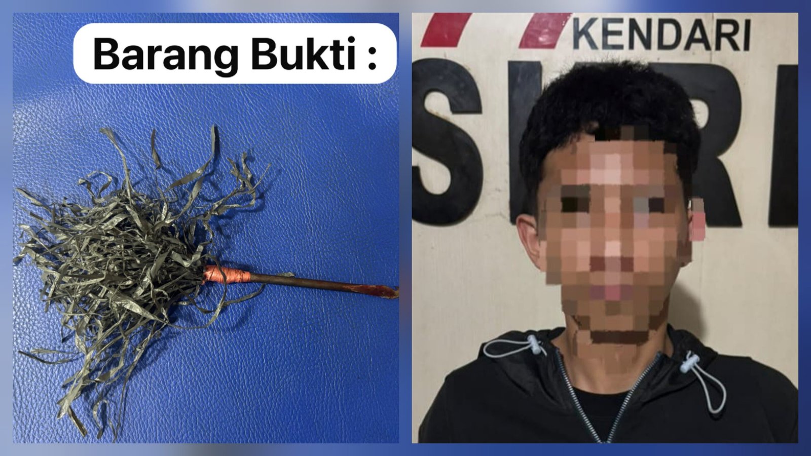 Remaja 18 Tahun di Kendari Diringkus Polisi Usai Tusuk Pelajar 17 Tahun dengan Mata Busur di Pasar Anduonohu