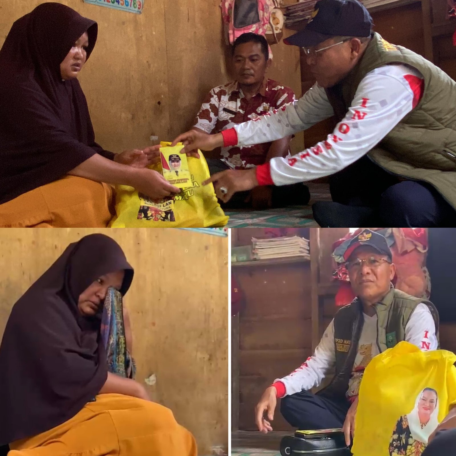KPDN Natuna Salurkan Bantuan Sembako dan Uang Tunai untuk Keluarga Warga Ranai Darat yang Hilang di Hutan