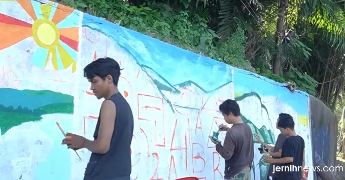 Lomba Mural Kelurahan Mata Air Padang: Dinding Bekas Jadi Galeri Wisata Budaya