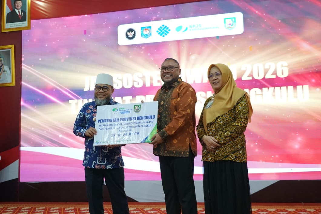Gubernur Bengkulu Helmi Hasan Minta Jaminan Sosial Ketenagakerjaan Menyentuh Seluruh Pekerja di 10 Kabupaten Kota