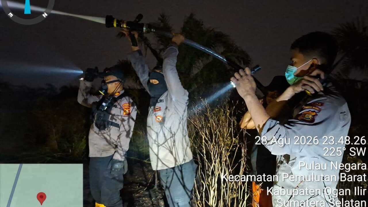 Karhutla Hanguskan 10 Hektare Lahan di Ogan Ilir, Api di Titik Tengah Sulit Dipadamkan Karena Tak Ada Akses Jalan