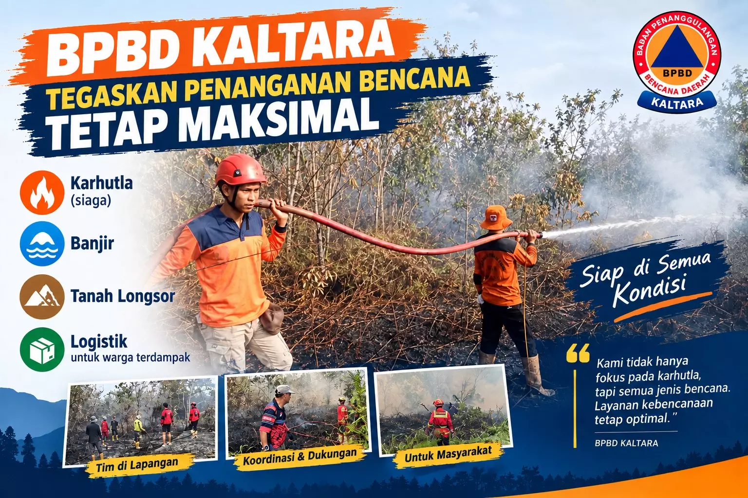 BPBD Kaltara Buka Suara Soal Penanganan Bencana, Tegaskan Kewenangan Berdasarkan Status Kejadian