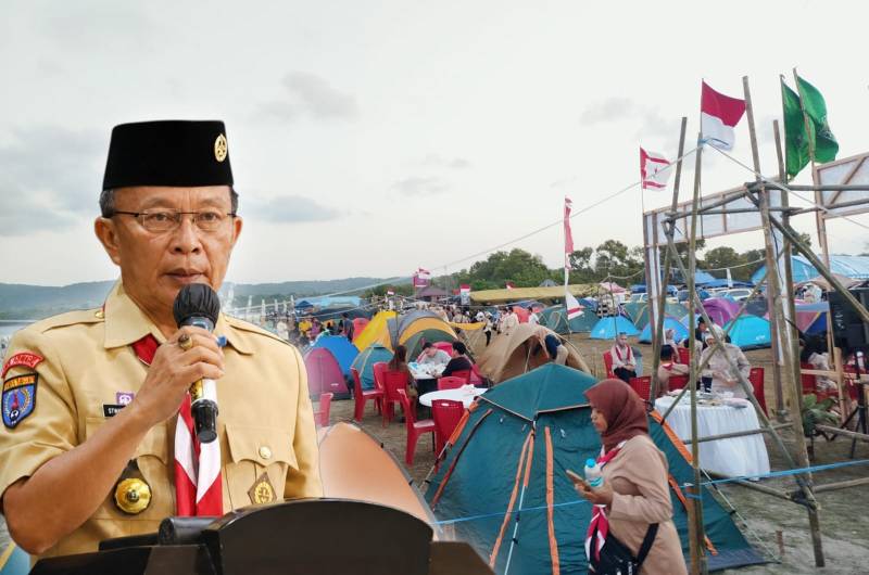 Kwarcab Pramuka Konawe Siapkan Pantai Tanjung Lalimbue untuk Kemah Tahunan, Bentang Pantai Capai 1,8 Kilometer