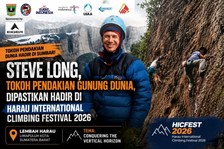 HICFEST 2026 di Lembah Harau Hadirkan Steve Long, Legenda Pendakian dari Inggris