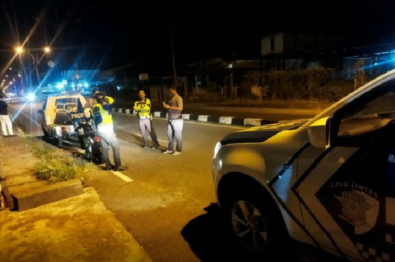 Satlantas Polres Aceh Barat Tertibkan Knalpot Brong di Meulaboh, 5 Pengendara Kena Tilang dan 10 Ditegur