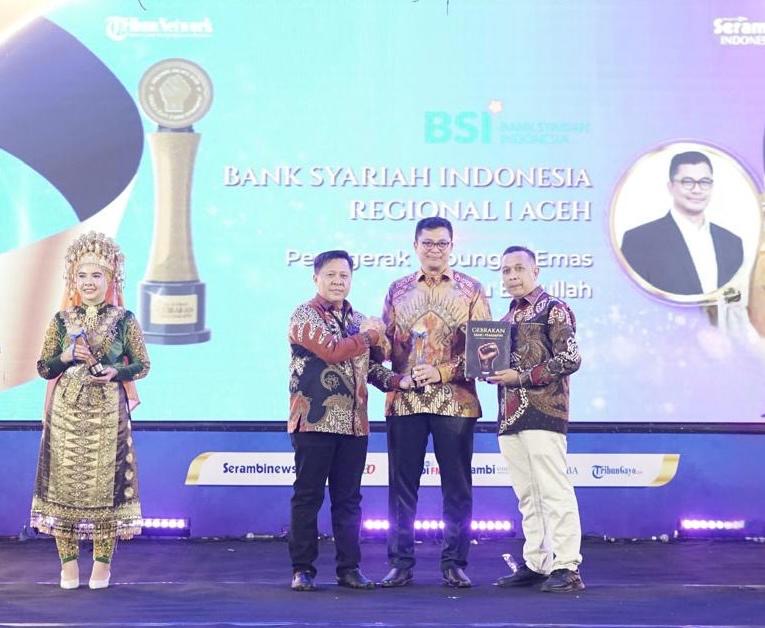 BSI Aceh Raih Penghargaan Bank Penggerak Tabungan Emas Menuju Baitullah, 126.876 Nasabah Kelola 98 Kg Emas