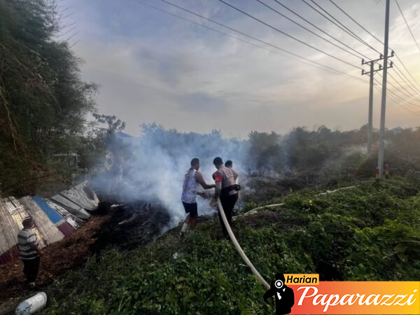 Brimob dan Damkar Lhokseumawe Padamkan Kebakaran Lahan di Jalan Elak, Api Berhasil Dikendalikan