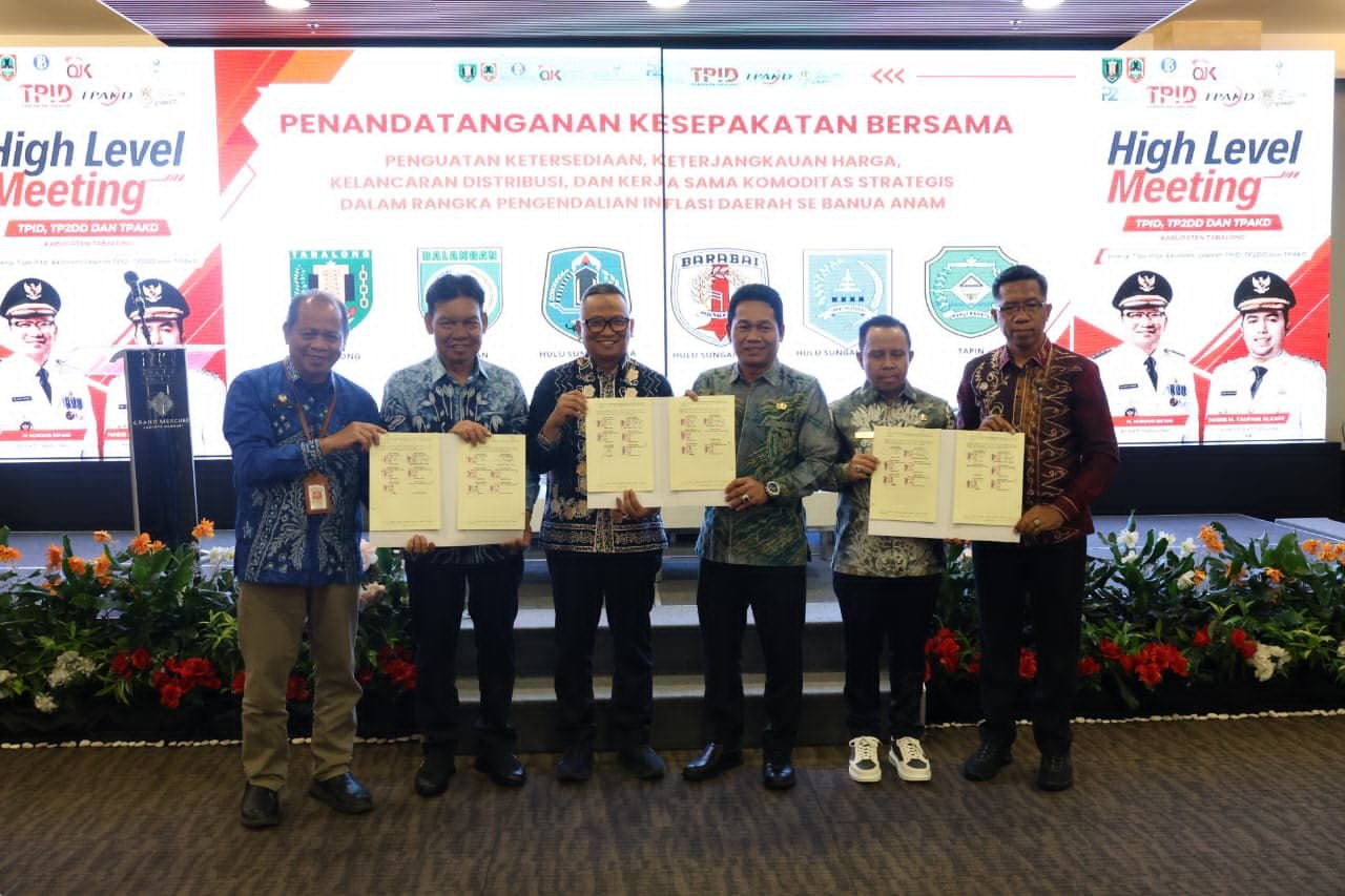 6 Kabupaten se-Banua Anam Teken Kerja Sama Kendalikan Inflasi, Tabalong Jadi Penggagas Perdana di Indonesia