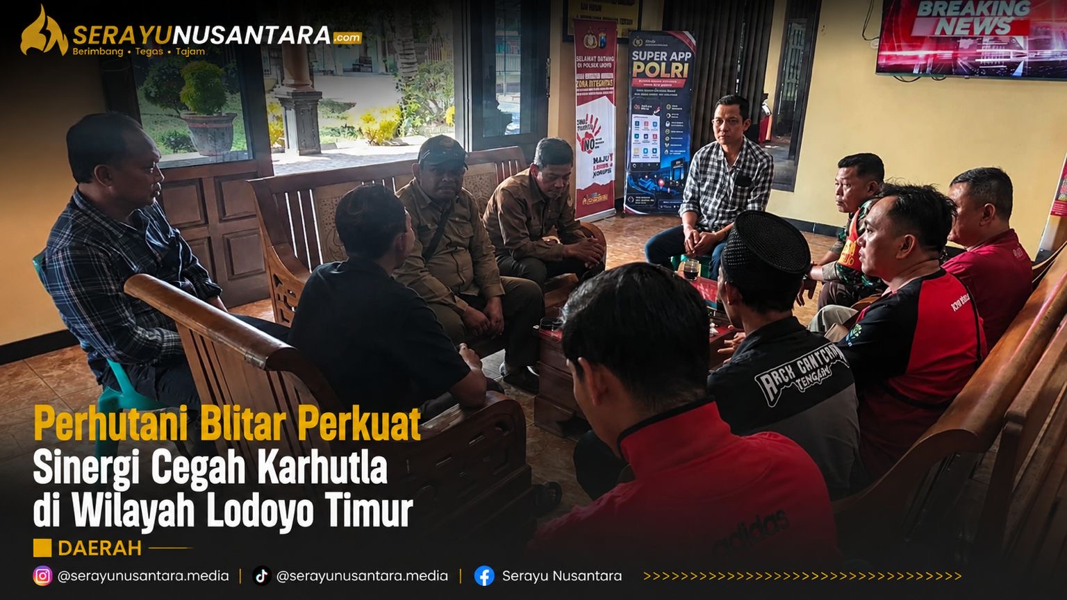 Perhutani Blitar Gandeng Polsek dan Koramil Antisipasi Karhutla di Lodoyo Timur Jelang Musim Kemarau
