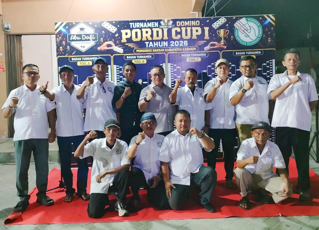 Turnamen Domino Pordi Cup I 2026 di Karimun Resmi Dibuka, Total Hadiah Rp 24 Juta Diperebutkan hingga 26 September