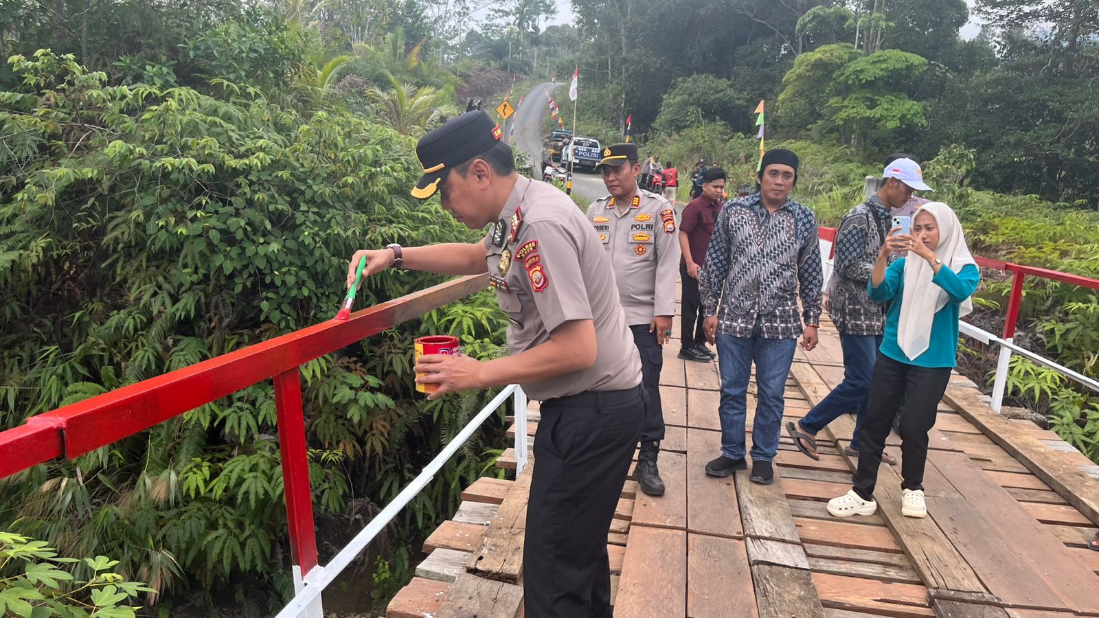 Polres Kaur Resmikan 7 Jembatan Merah Putih Presisi, Dua Diantaranya Diresmikan dalam Sehari