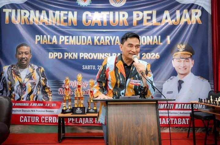 Wagub Banten Apresiasi Turnamen Catur Pelajar Piala Pemuda Karya Nasional di Tangerang, Sebut Sarana Asah Mental dan Kognitif