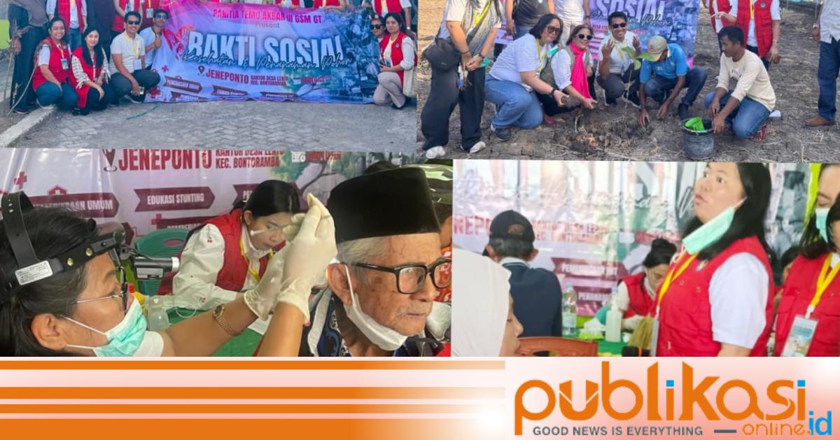 250 Warga Desa Lentu Jeneponto Dapat Pemeriksaan Kesehatan Gratis dan Ribuan Bibit Pohon dari Bakti Sosial SMGT