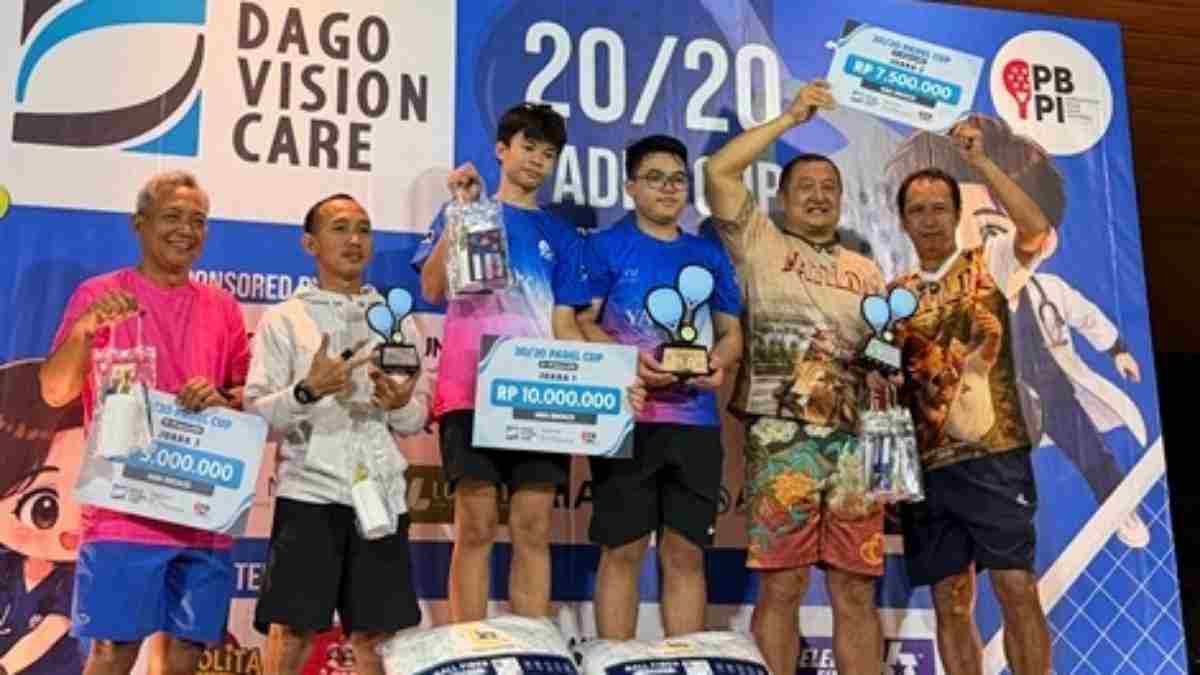 Hartono dan Eko Yuli Runner-Up di Dago Vision Care Padel Cup Bandung, Takluk dari Remaja 14 Tahun di Partai Final
