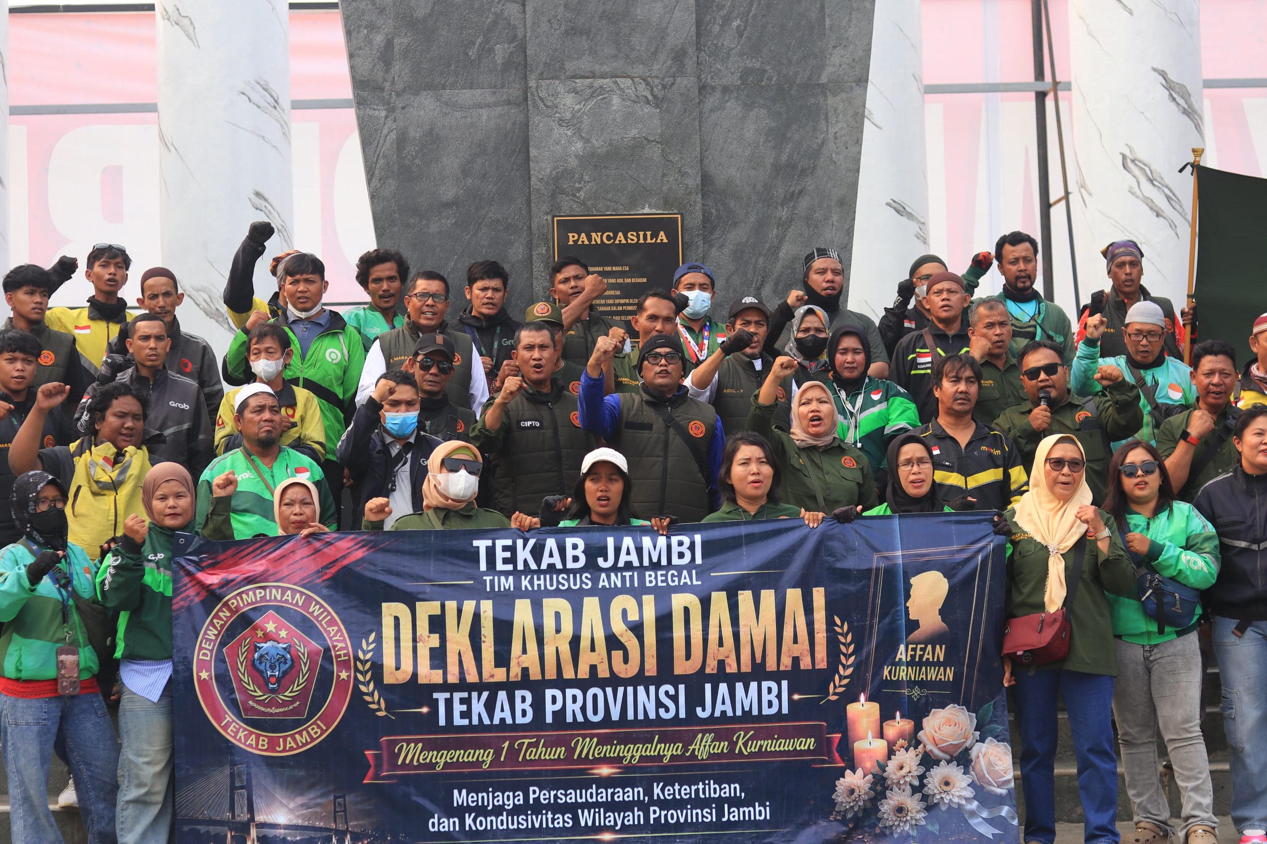 TEKAB Jambi Gelar Deklarasi Damai Peringati Satu Tahun Wafatnya Affan Kurniawan, Driver Ojol yang Disebut Pahlawan Keluarga