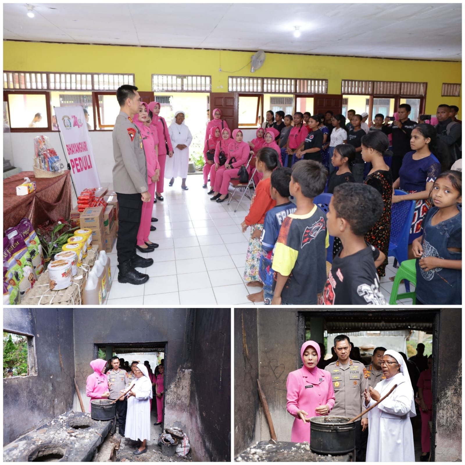 Kapolda Maluku Irjen Pol Dadang Hartanto Janji Renovasi Dapur dan Gudang Panti Asuhan Santa Maria di Ahuru yang Terbakar