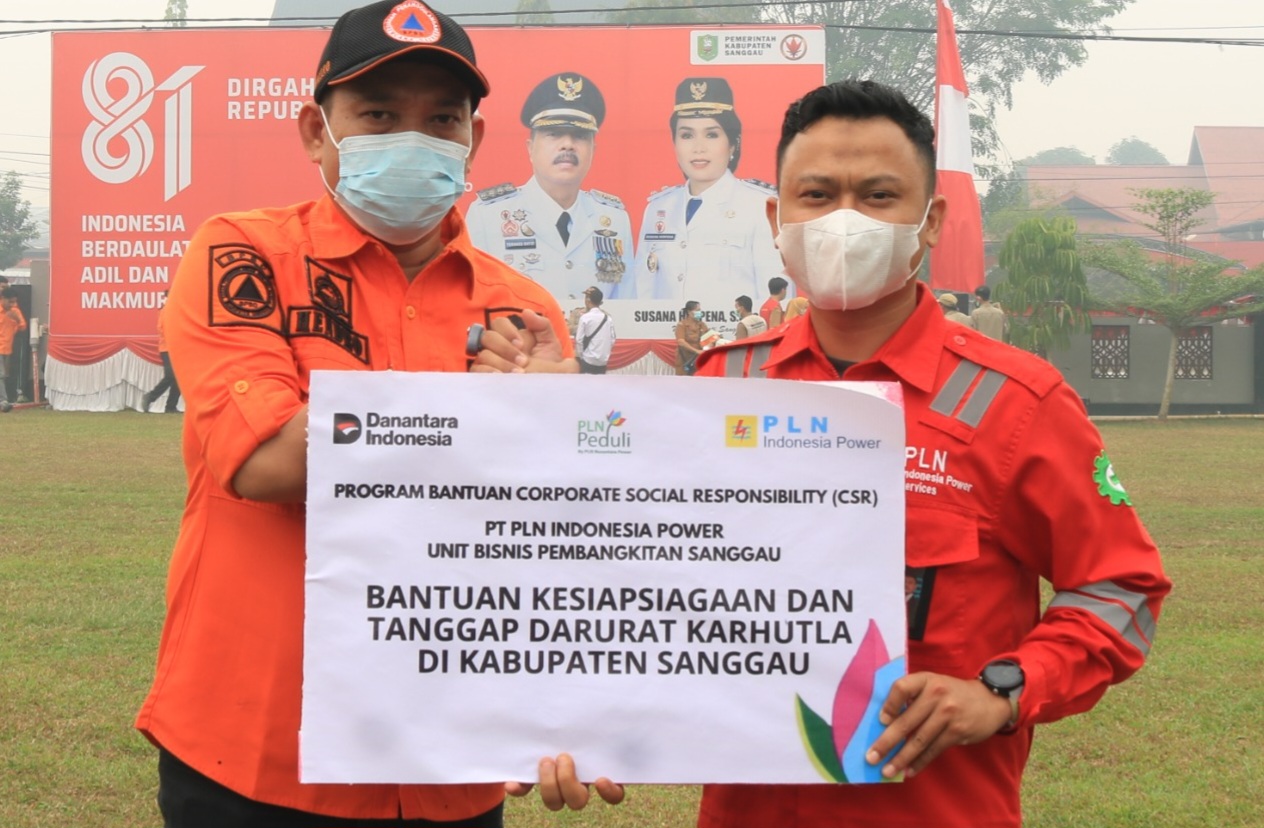 PLN Indonesia Power UBP Sanggau Dukung Posko Tanggap Darurat Karhutla, Bupati Pimpin Apel Kesiapsiagaan
