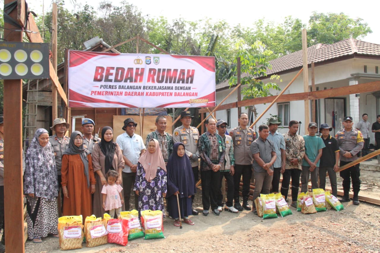 Polres dan Pemkab Balangan Bedah 300 Rumah Tidak Layak Huni di 3 Kecamatan, Berikut Rinciannya