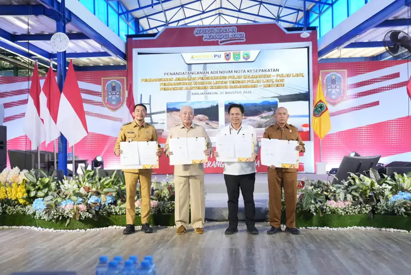 Adendum Proyek Jembatan Kalimantan-Laut Ditandatangani, Total Anggaran Koridor Jalan Pulau Laut Capai Rp 3,8 Triliun