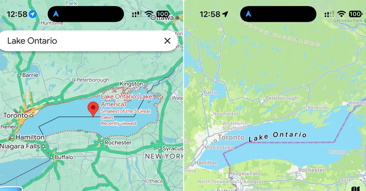 Google Maps Ubah Danau Ontario Jadi Lake America, Apple Maps Masih Pertahankan Nama Asli