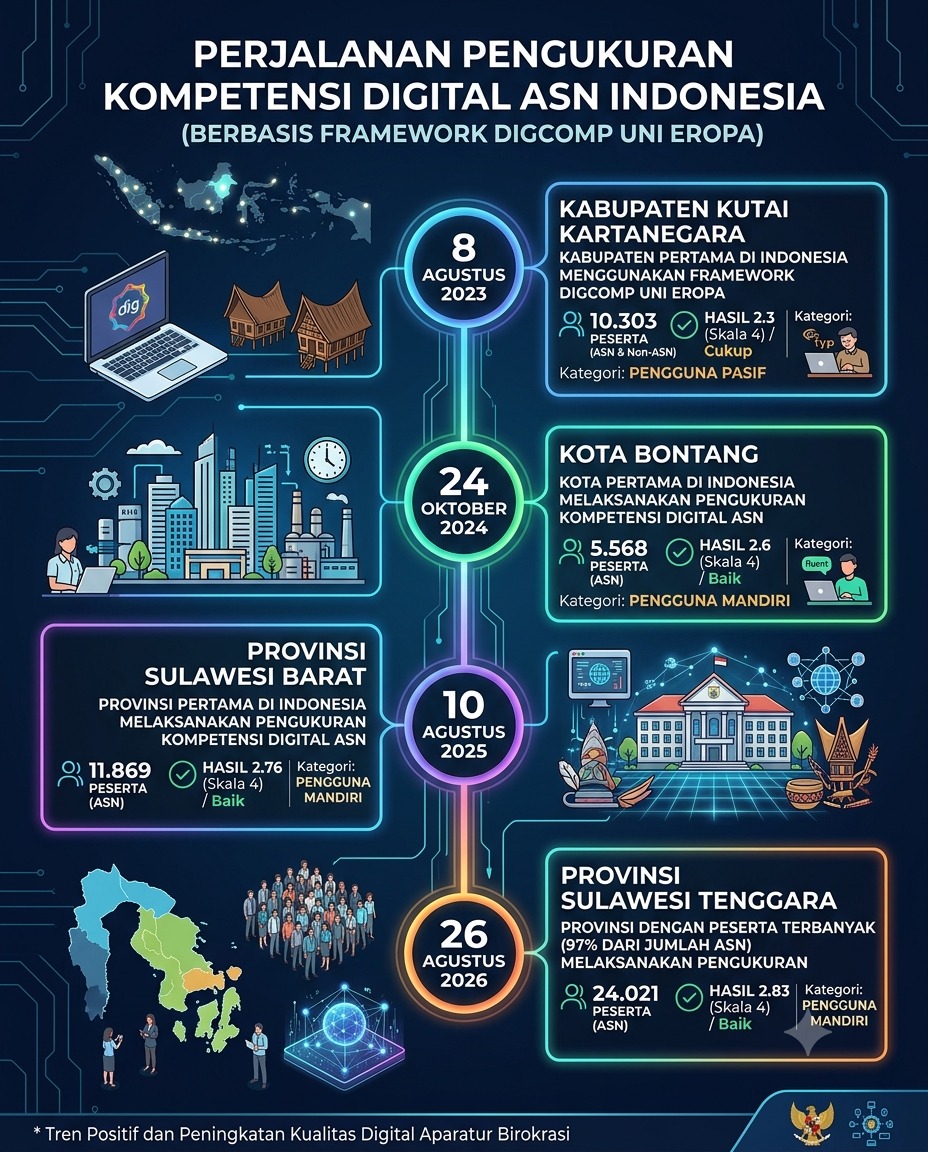 11.869 ASN Sulbar Ikut Uji Kompetensi Digital, Nilai Rata-rata 2,76 dan Kini Disiapkan ke Pelatihan AI