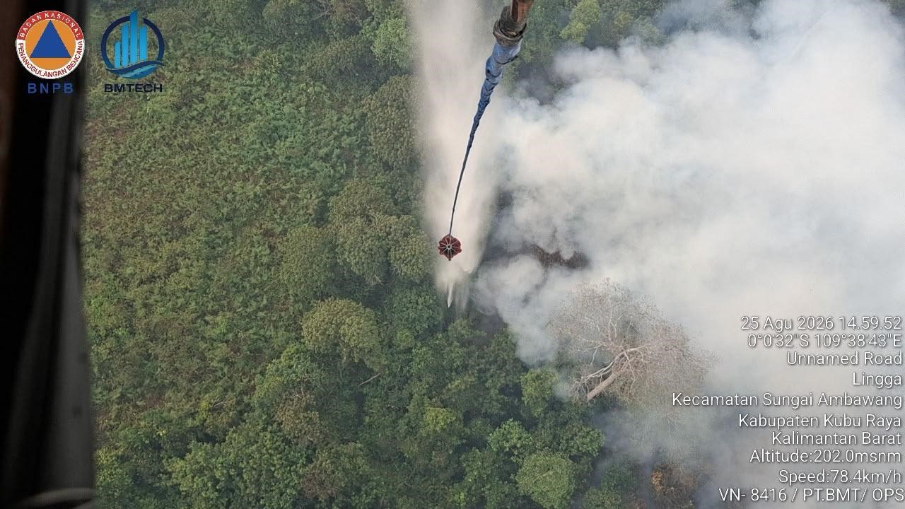 Karhutla Sumsel Masih Sisakan 67 Hektare, 11 Titik Api di 8 Kabupaten — Pendinginan Gambut Jadi Prioritas BNPB