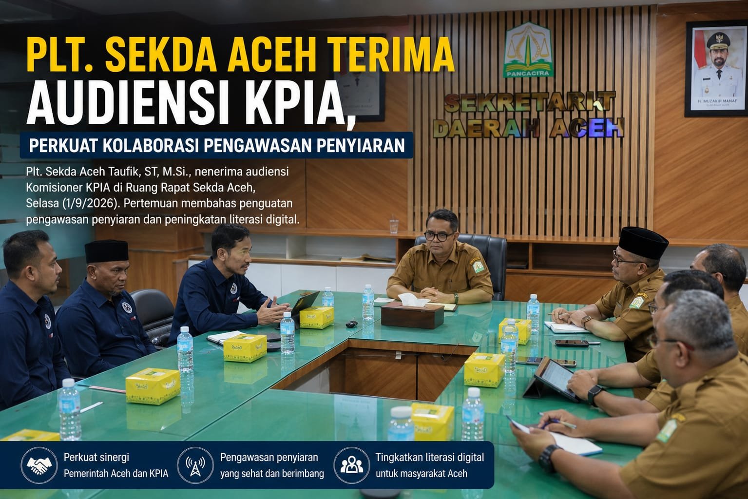 Pemerintah Aceh dan KPIA Perkuat Kolaborasi Pengawasan Penyiaran Demi Informasi Berkualitas