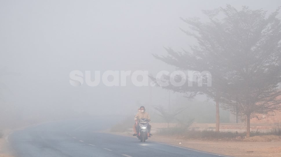 Kabut Asap Karhutla Selimuti Banyuasin, Kualitas Udara Masuk Kategori Tidak Sehat