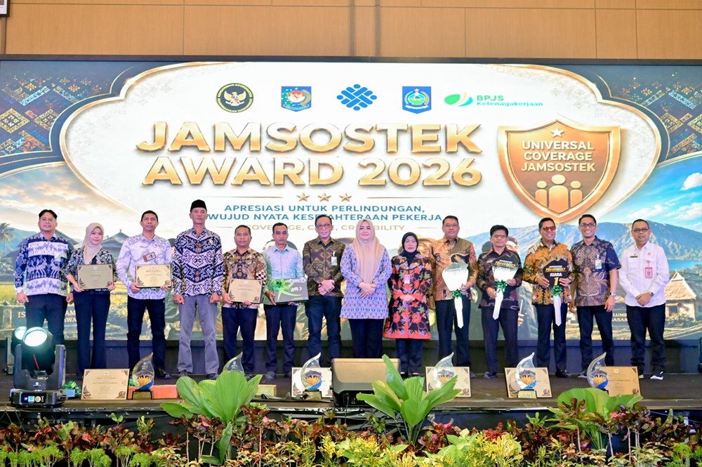 Bank NTB Syariah Raih Penghargaan Jamsostek Award 2026, 470 Ribu Pekerja Rentan di NTB Jadi Fokus Utama Perlindungan