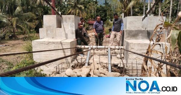 Dandim 0108/Aceh Tenggara Tinjau Langsung Pembangunan Jembatan Gantung Perintis di Lawe Pinis, Pondasi Jadi Sorotan Utama