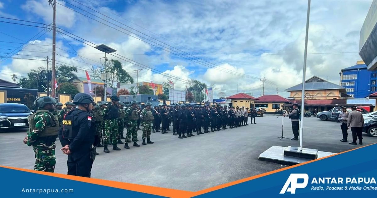 160 Personel TNI-Polri Gelar Razia dan Sweeping di Kwamki Narama Mimika, Buru Pelaku Pembunuhan