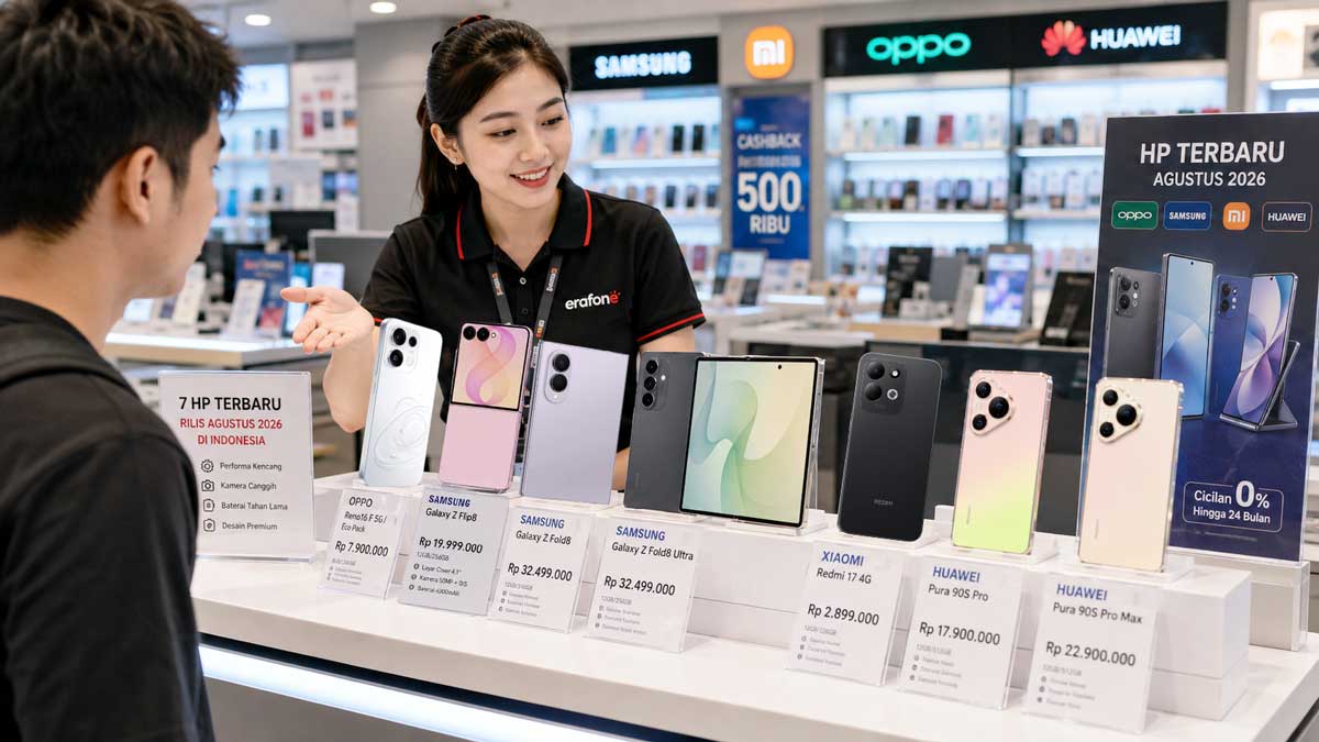 7 HP Baru Agustus 2026 di Indonesia: Baterai 7.500 mAh Redmi vs Layar Lipat Samsung