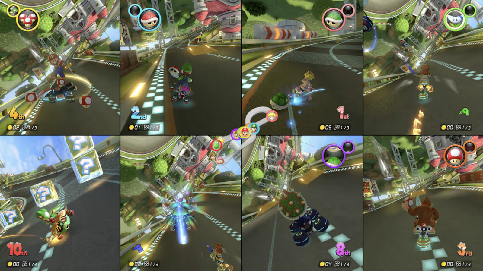 Update Gratis Mario Kart 8 Deluxe di Switch 2 Hadirkan Layar Terbagi 8 Pemain