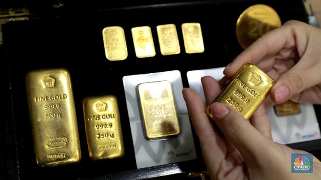 Harga Emas Antam Anjlok ke Rp2,624 Juta, Terendah Sejak Awal Agustus
