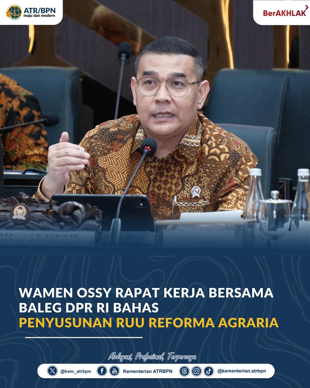 RUU Reforma Agraria Dirancang Jadi Instrumen Keadilan Sosial, Wamen ATR Ossy Soroti Nasib Tanah Masyarakat di Papua