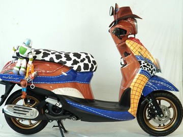 Yamaha Grand Filano Modifikasi Koboi: Detail Kemeja Woody sampai Cow Print di Jok