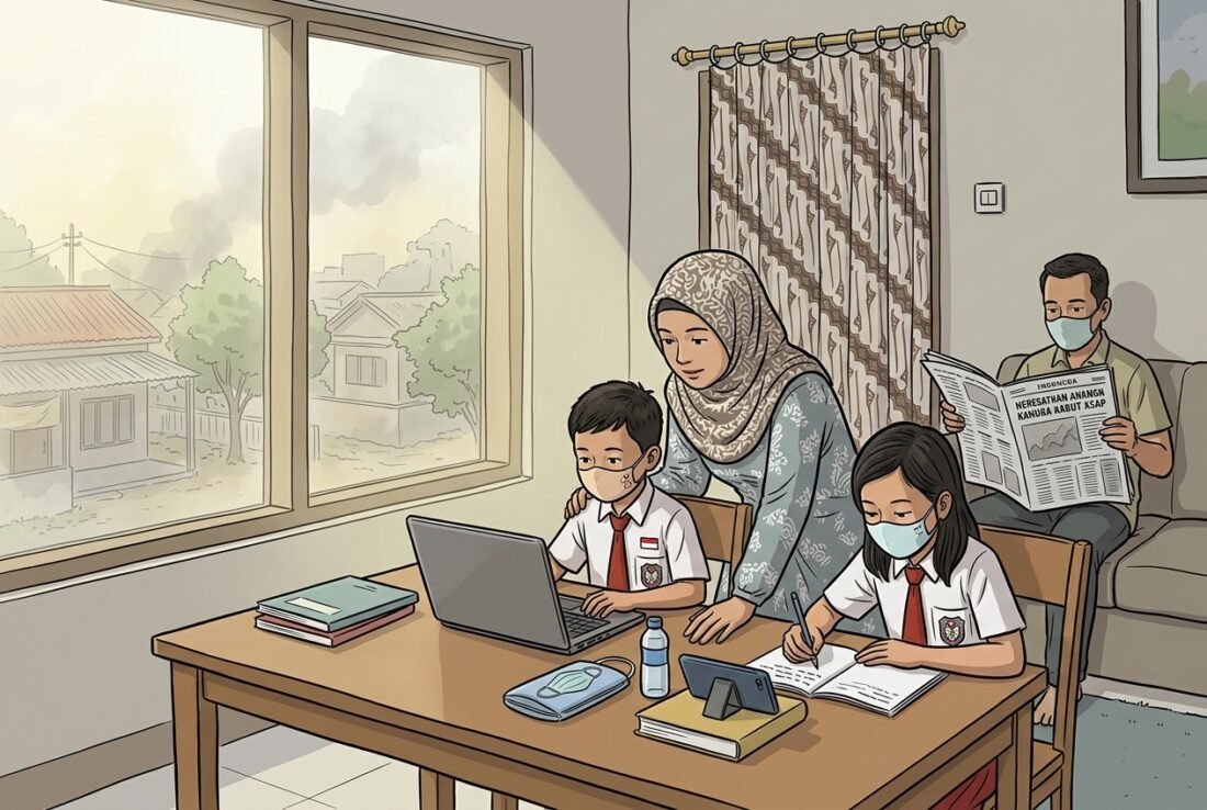 Dinas Pendidikan Nunukan Perpanjang BDR Selama Dua Hari Imbas Kabut Asap Karhutla yang Belum Mereda