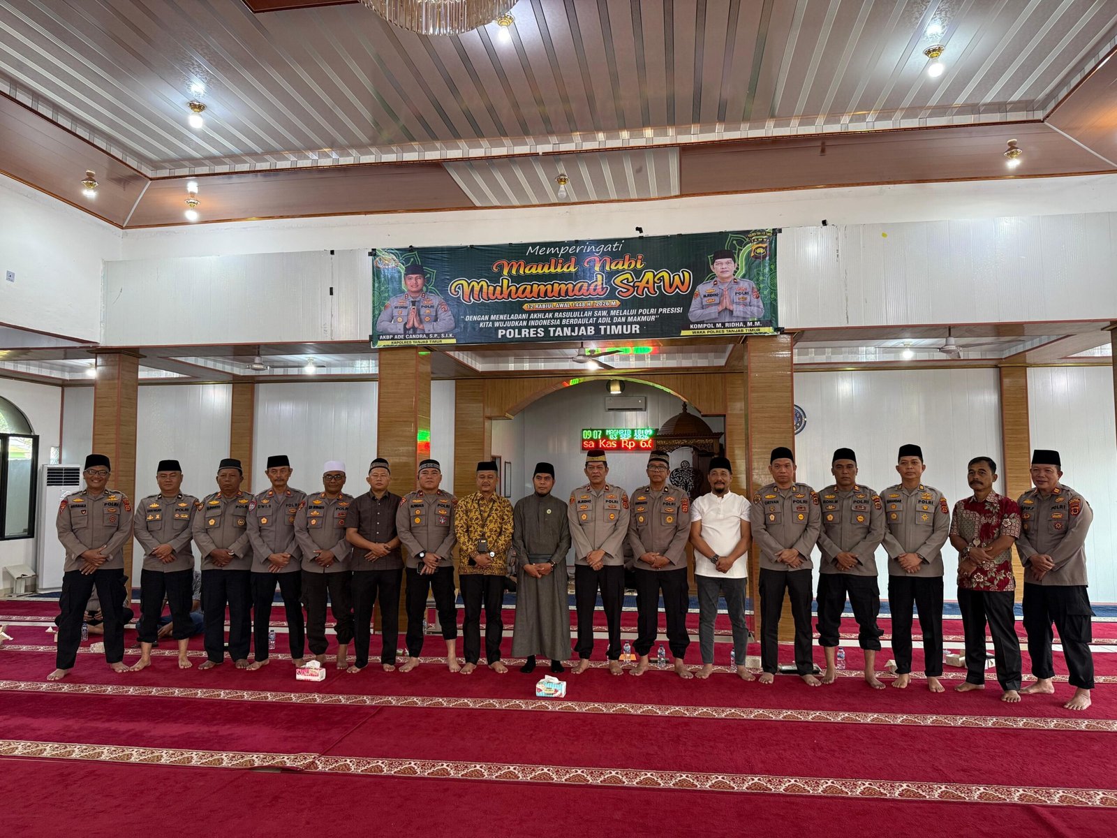 Polres Tanjab Timur Peringati Maulid Nabi 1448 H, Personel Diingatkan Jauhi Kekerasan dalam Keluarga