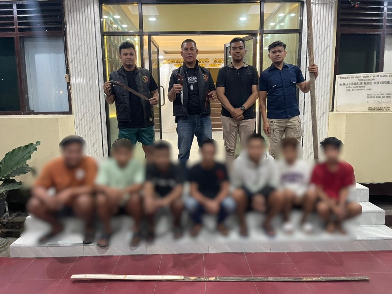 Penganiayaan dengan Badik di Gorontalo Berakhir 7 Pria Diamankan, Motif Dendam ke Orang Tua Pelaku Dibongkar