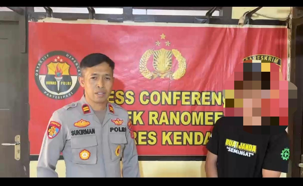 Polsek Ranomeeto Kendari Amankan Pria yang Ngaku Polri demi Pikat Wanita di Live Media Sosial