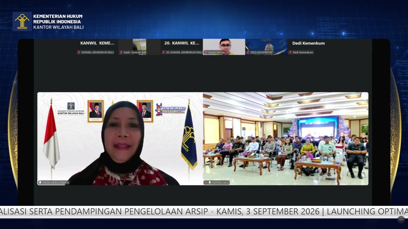 Kanwil Kemenkum Bali Luncurkan OPSI PK untuk Wujudkan Birokrasi Bersih Melalui Arsip Tertib