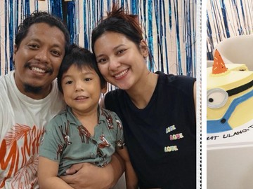 Sederhana nan Manis, Arie Kriting dan Indah Permatasari Rayakan Ultah Anak di Rumah