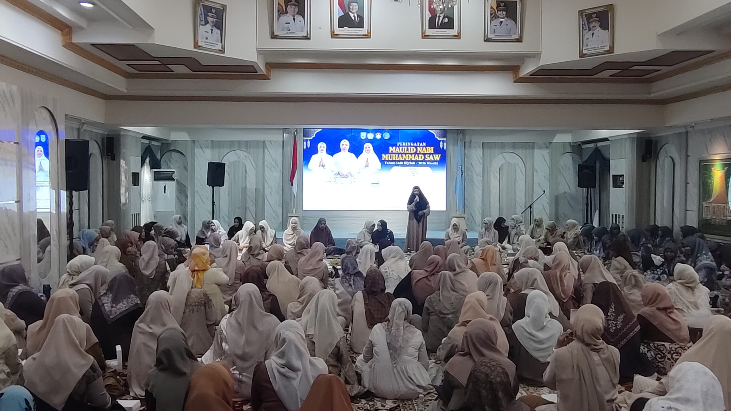 Peringatan Maulid di Martapura Jadi Ajang Silaturahmi Ratusan Perempuan Kabupaten Banjar, GOW dan TP PKK Hadir