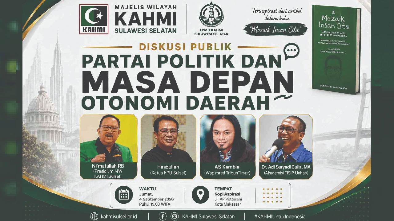 Diskusi KAHMI Sulsel Soroti Peran Parpol: Perkuat Otonomi Daerah atau Makin Tersentralisasi?