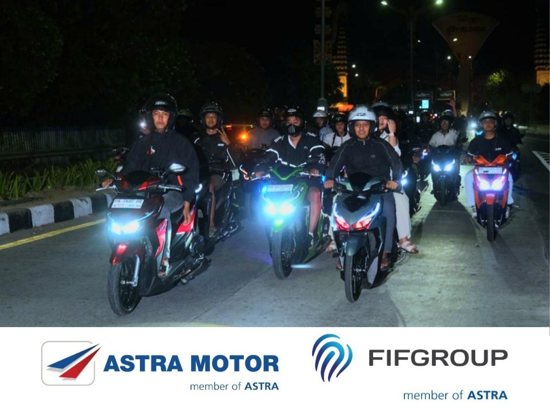 191 Riders dari 15 Komunitas Ramaikan Vario Street Nation 2026 di Denpasar, Aksinya Tutup Jalan dengan Neon Light Night Ride